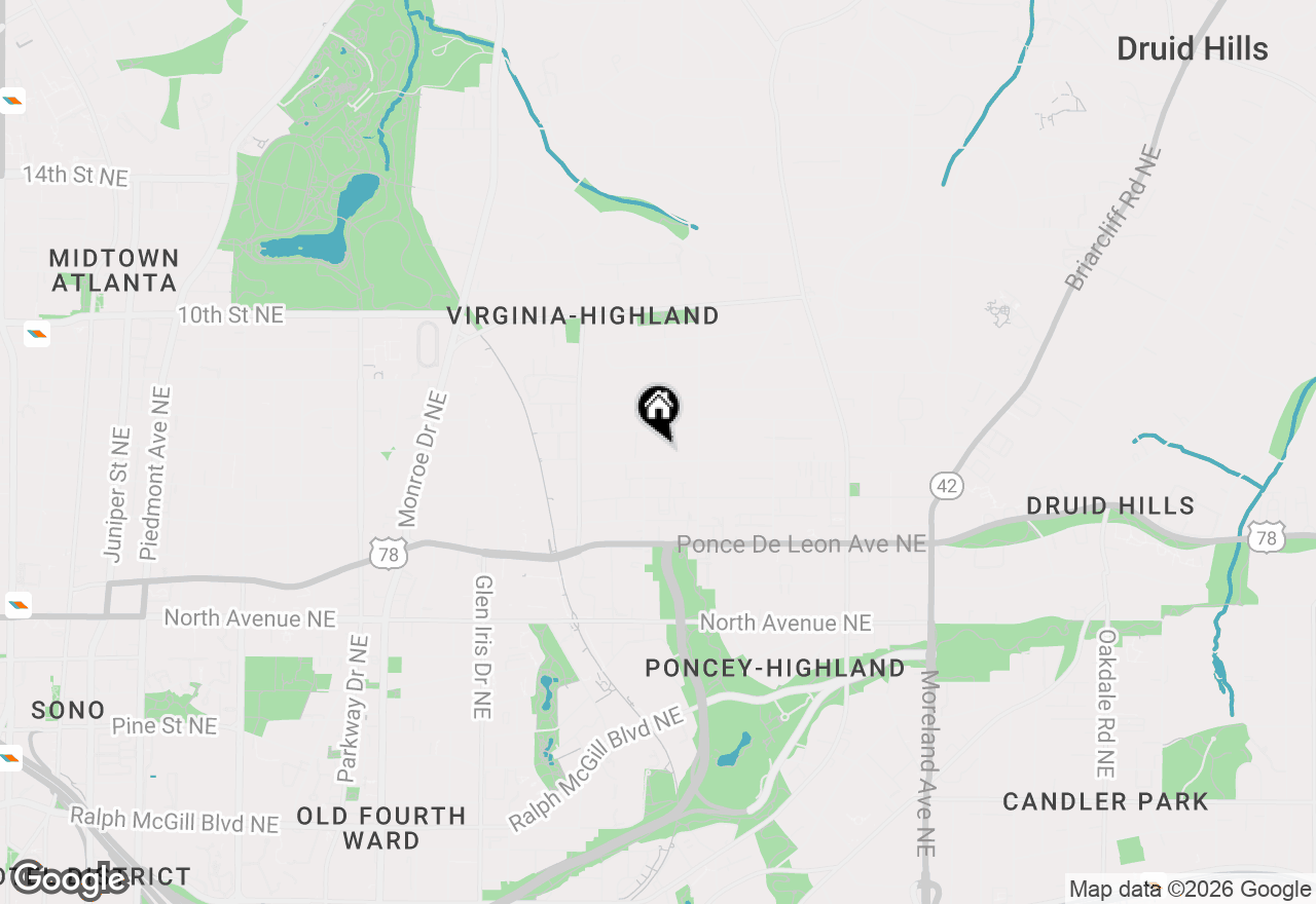 Map of 824 Greenwood Avenue Ne #8, Atlanta, GA 30306