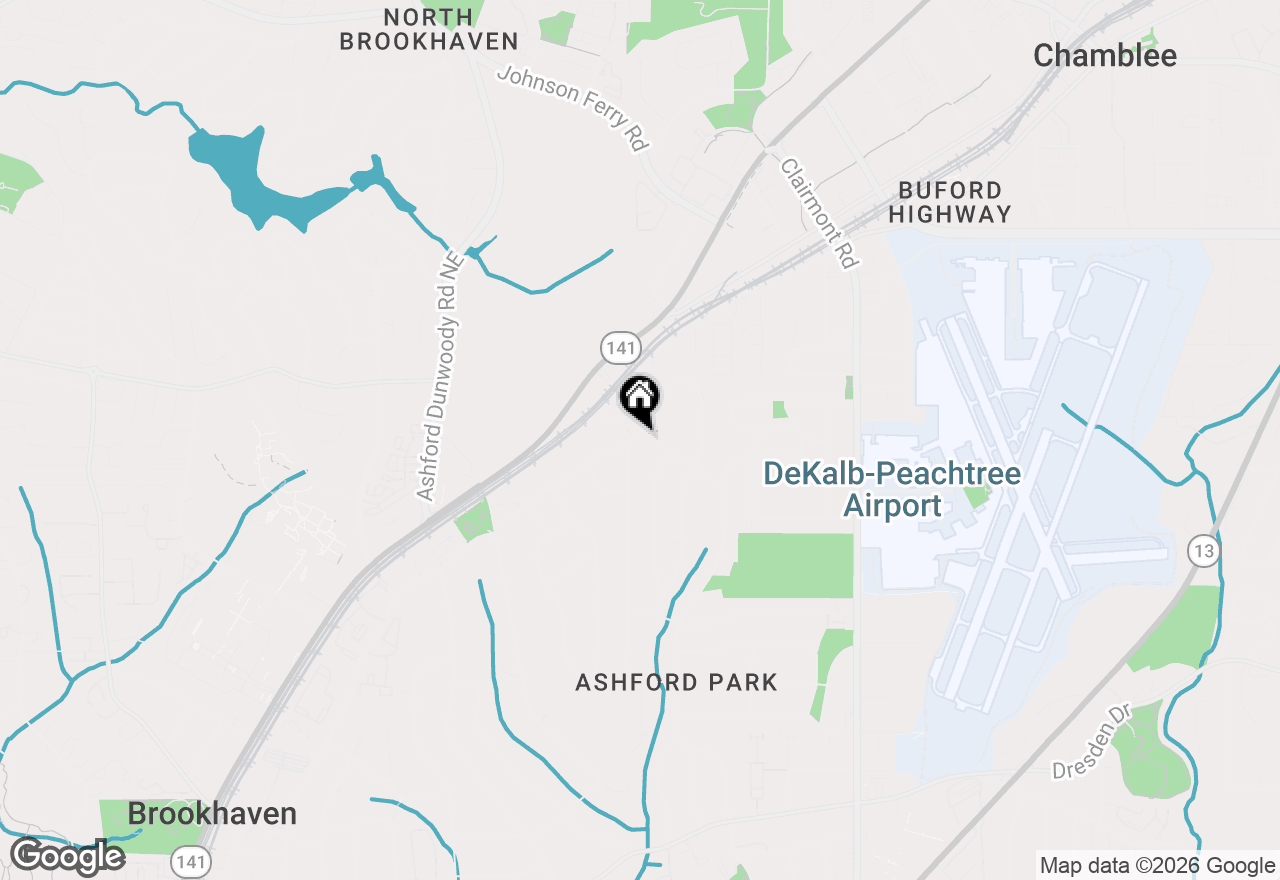 Map of 3225 Caldwell Road Ne, Brookhaven, GA 30319