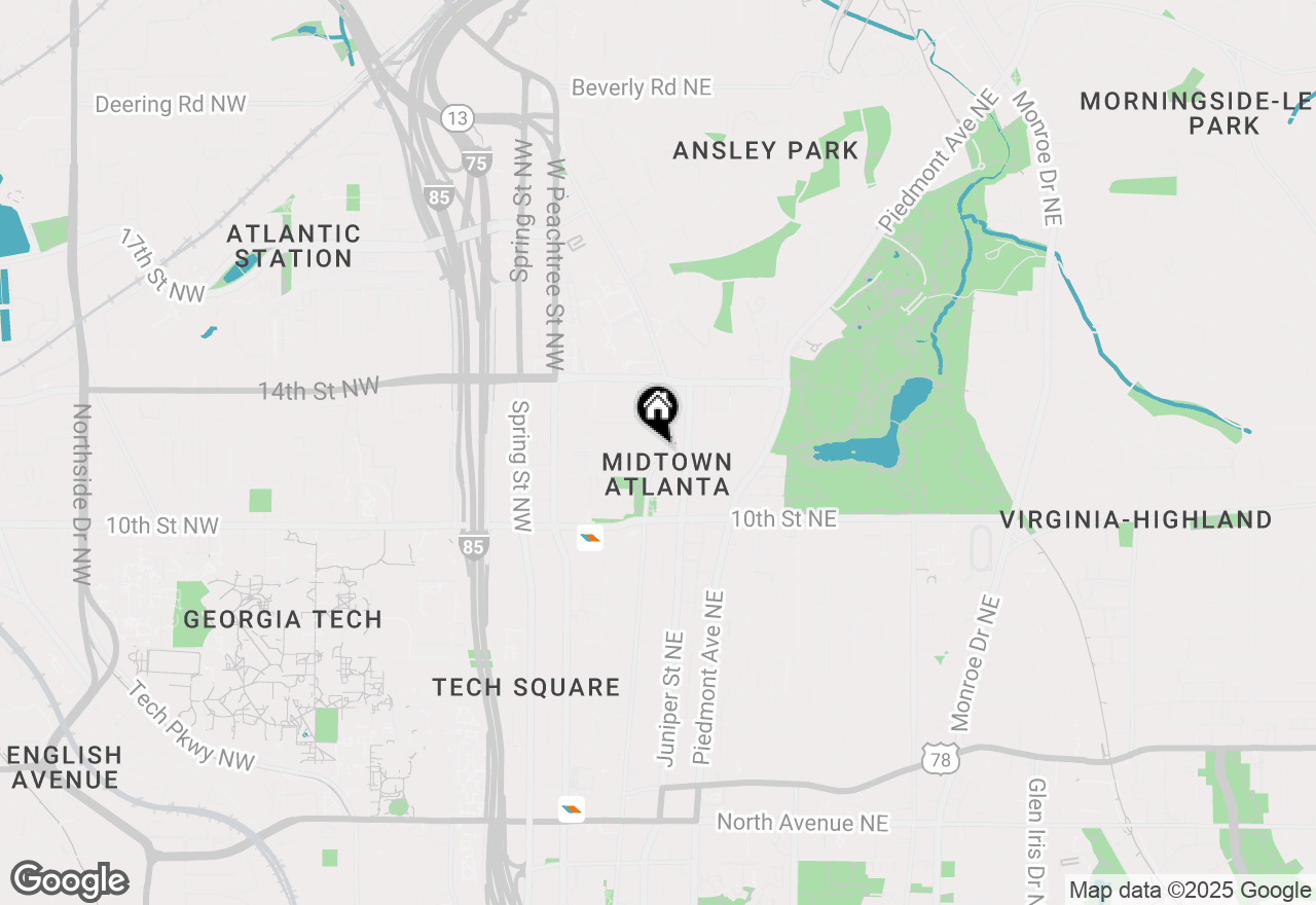 Map of 1080 Peachtree Street, Atlanta, GA 30309