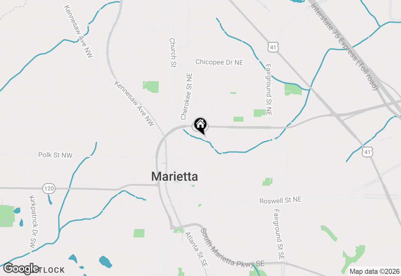 Map of 257 Vance Circle Ne, Marietta, GA 30060