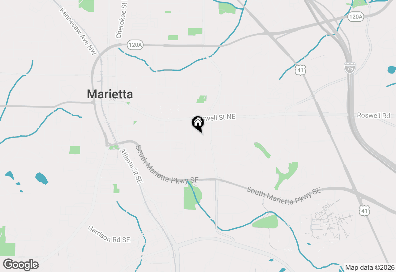Map of 134 South Avenue Se, Marietta, GA 30060
