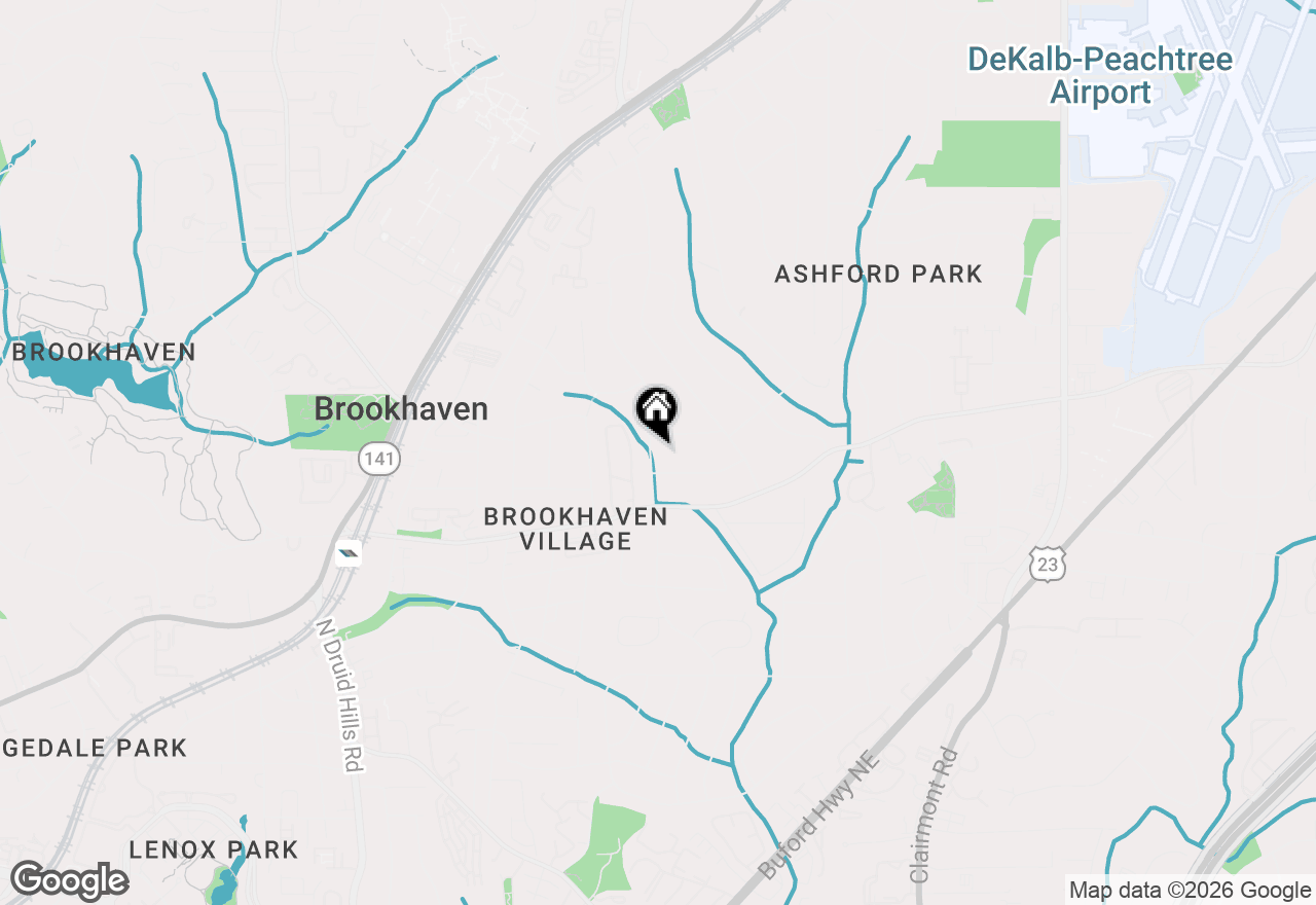 Map of 2631 N Thompson Road, Brookhaven, GA 30319
