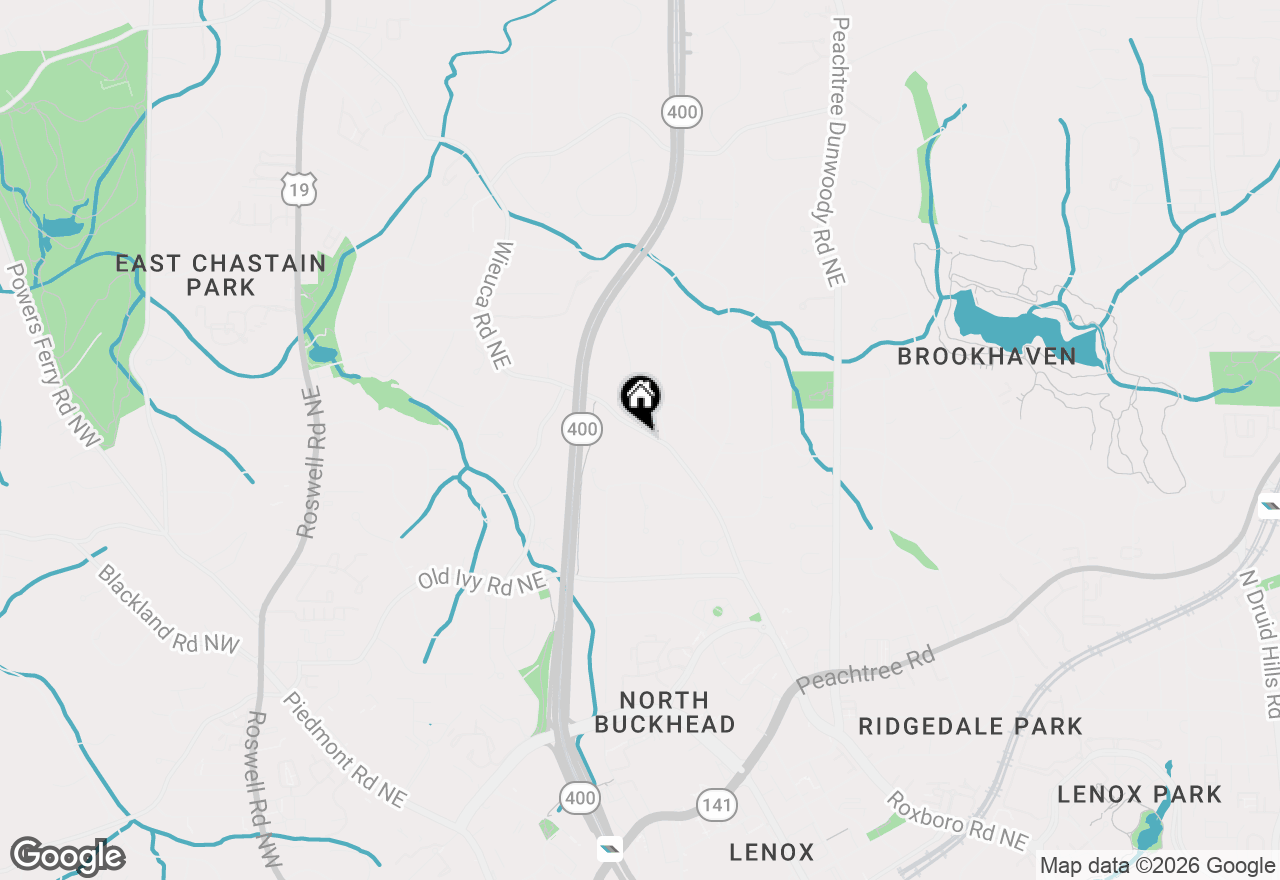 Map of 3972 Wieuca Road Ne, Atlanta, GA 30342