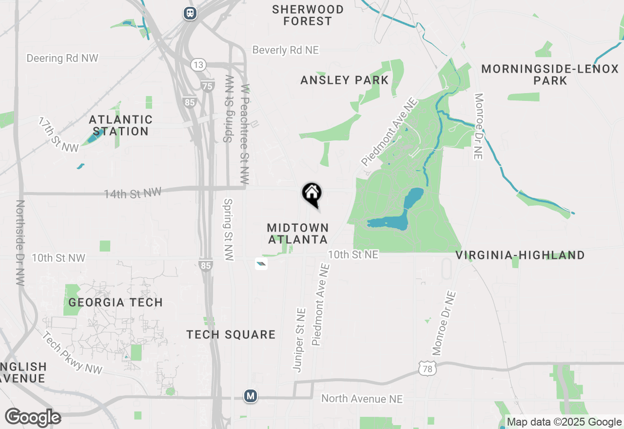 Map of 1101 Juniper Street Ne #611, Atlanta, GA 30309
