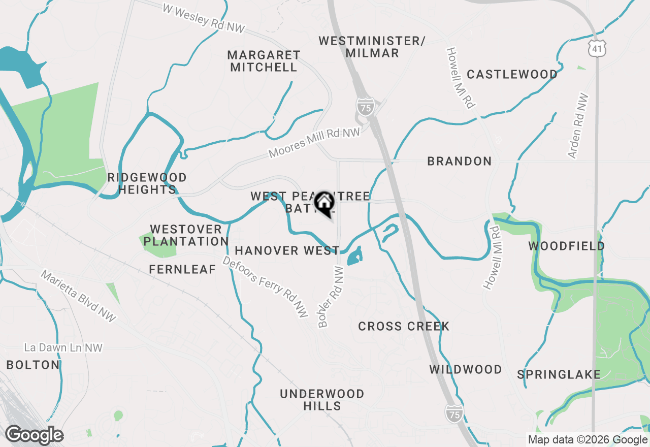 Map of 1314 Battleview Drive Nw, Atlanta, GA 30327