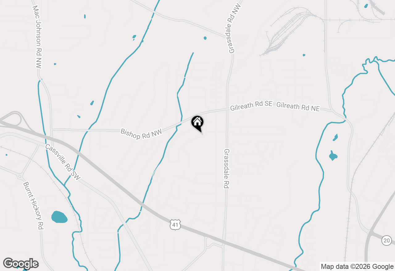 Map of 74 Oakridge Drive Se, Cartersville, GA 30121