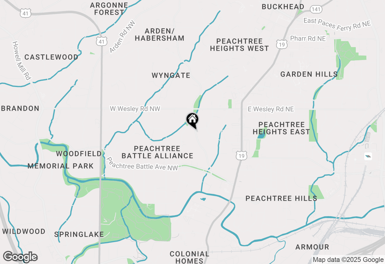 Map of 2620 Habersham Road Nw, Atlanta, GA 30305