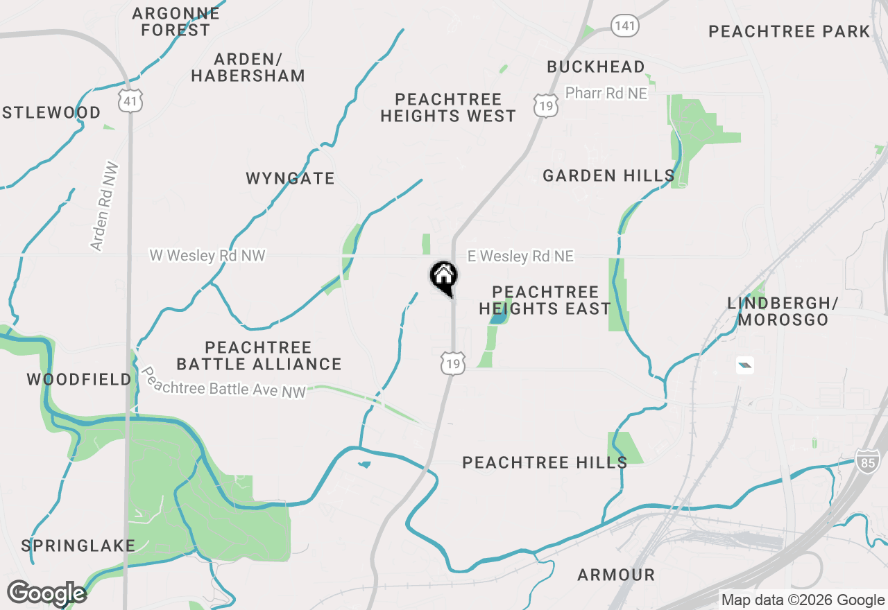 Map of 2626 Peachtree Road Nw #412, Atlanta, GA 30305
