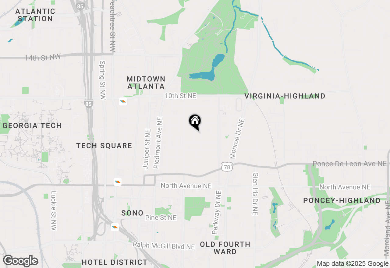 Map of 835 Glendale Terrace Ne #2, Atlanta, GA 30308