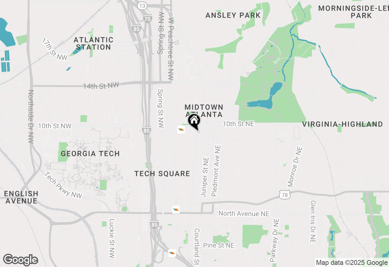 Map of 93 Peachtree Place Ne #5, Atlanta, GA 30309