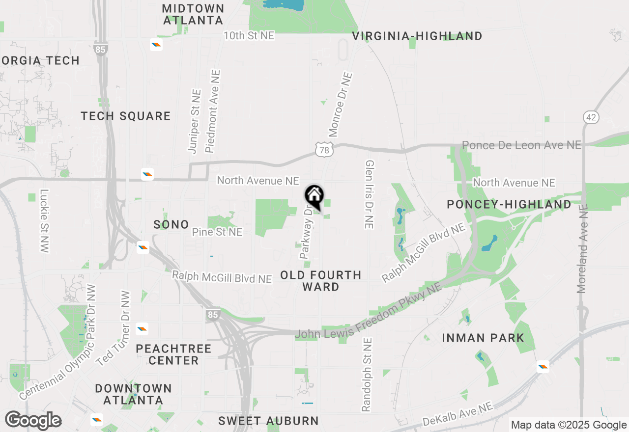 Map of 525 Parkway  Ne, Unit#208 Drive, Atlanta, GA 30308