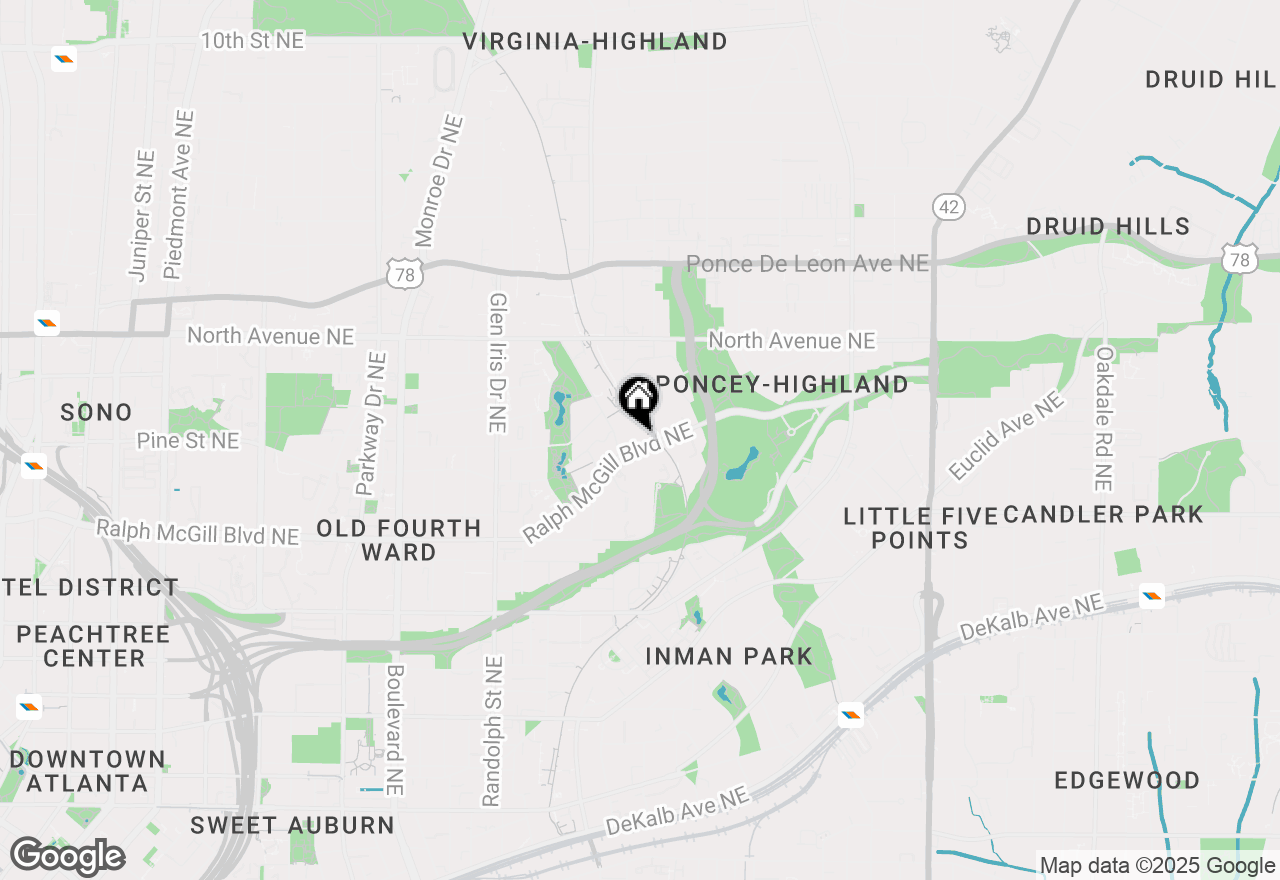 Map of 794 Ralph Mcgill Boulevard Ne #8, Atlanta, GA 30312