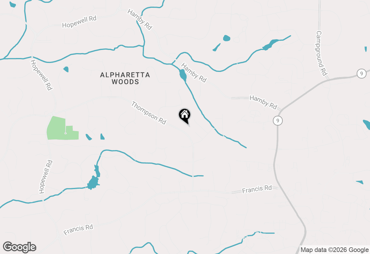 Map of 15860 Thompson Road, Milton, GA 30004