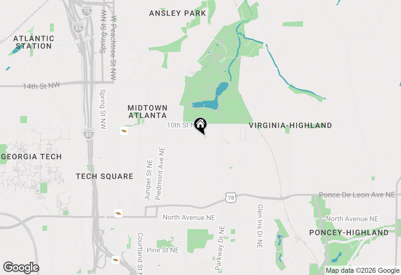 Map of 349 9th Street Ne, Atlanta, GA 30309