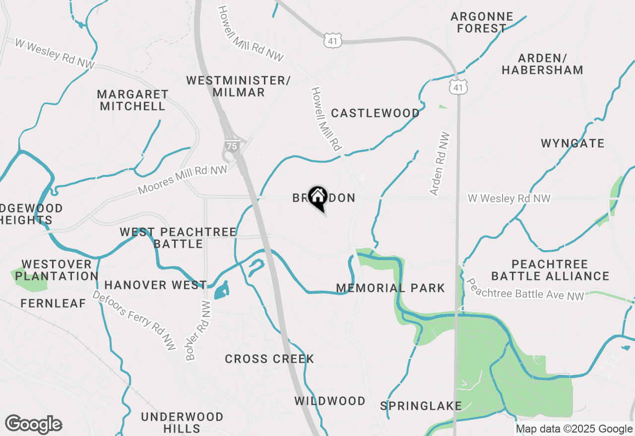 Map of 35 Chatsworth Place Nw, Atlanta, GA 30327