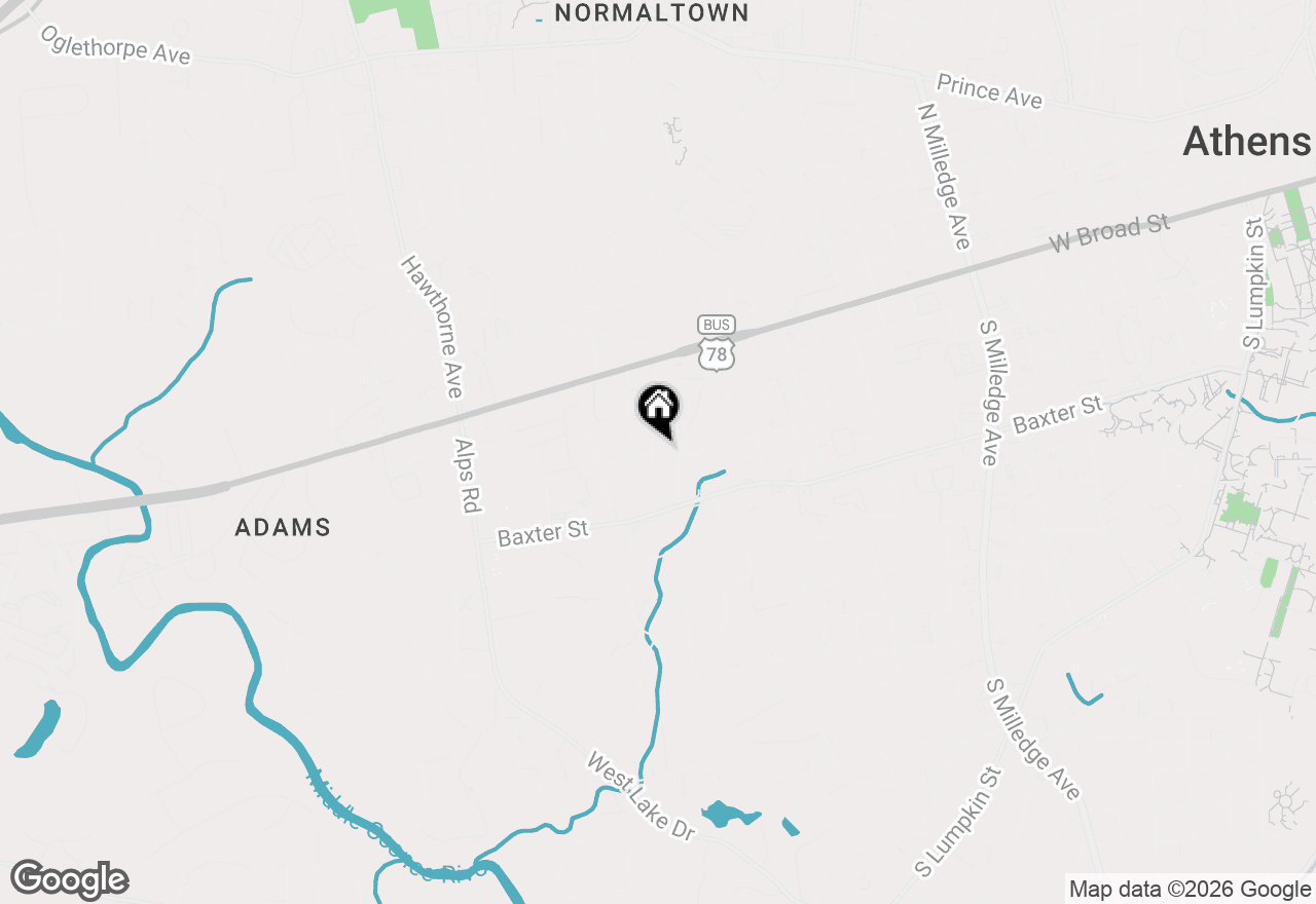 Map of 277 Evans Street, Athens, GA 30606