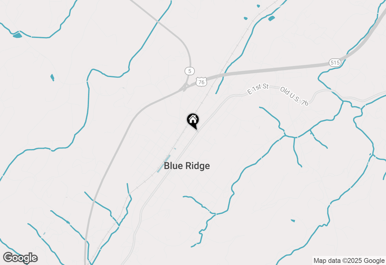 Map of 154 Mountain Street, Blue Ridge, GA 30513