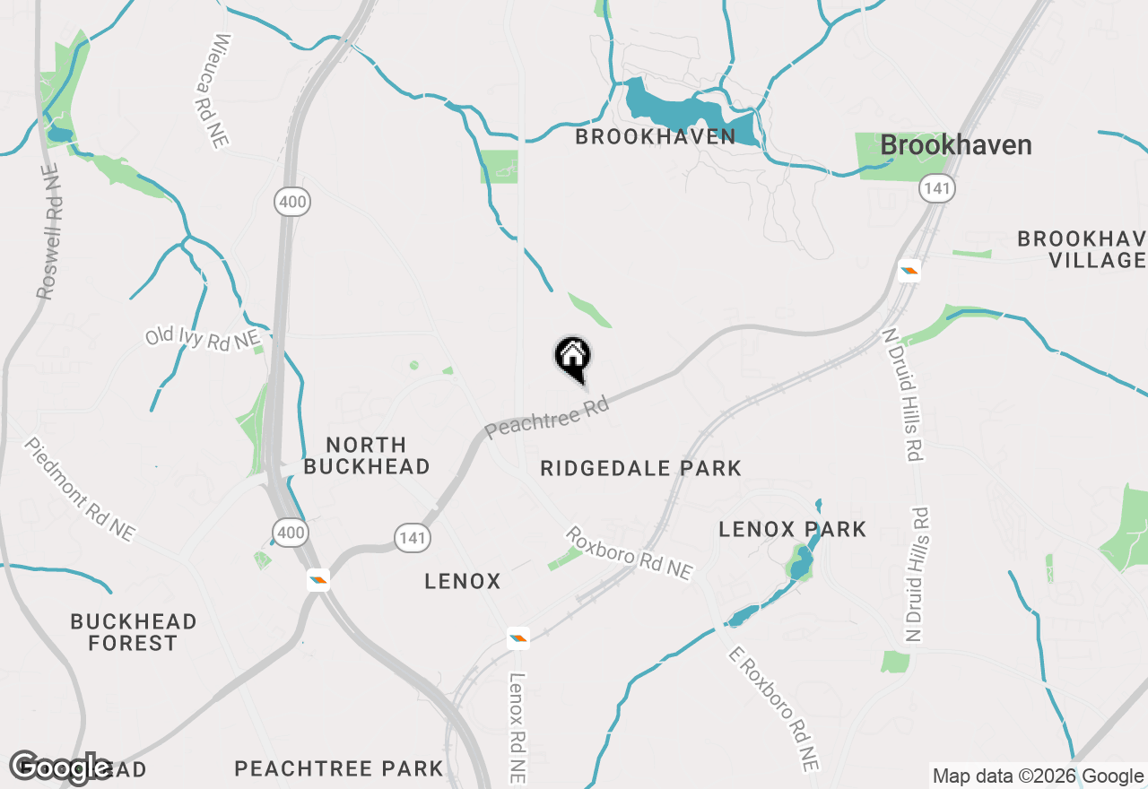 Map of 3671 Manor Brook Terrace Ne, Atlanta, GA 30319