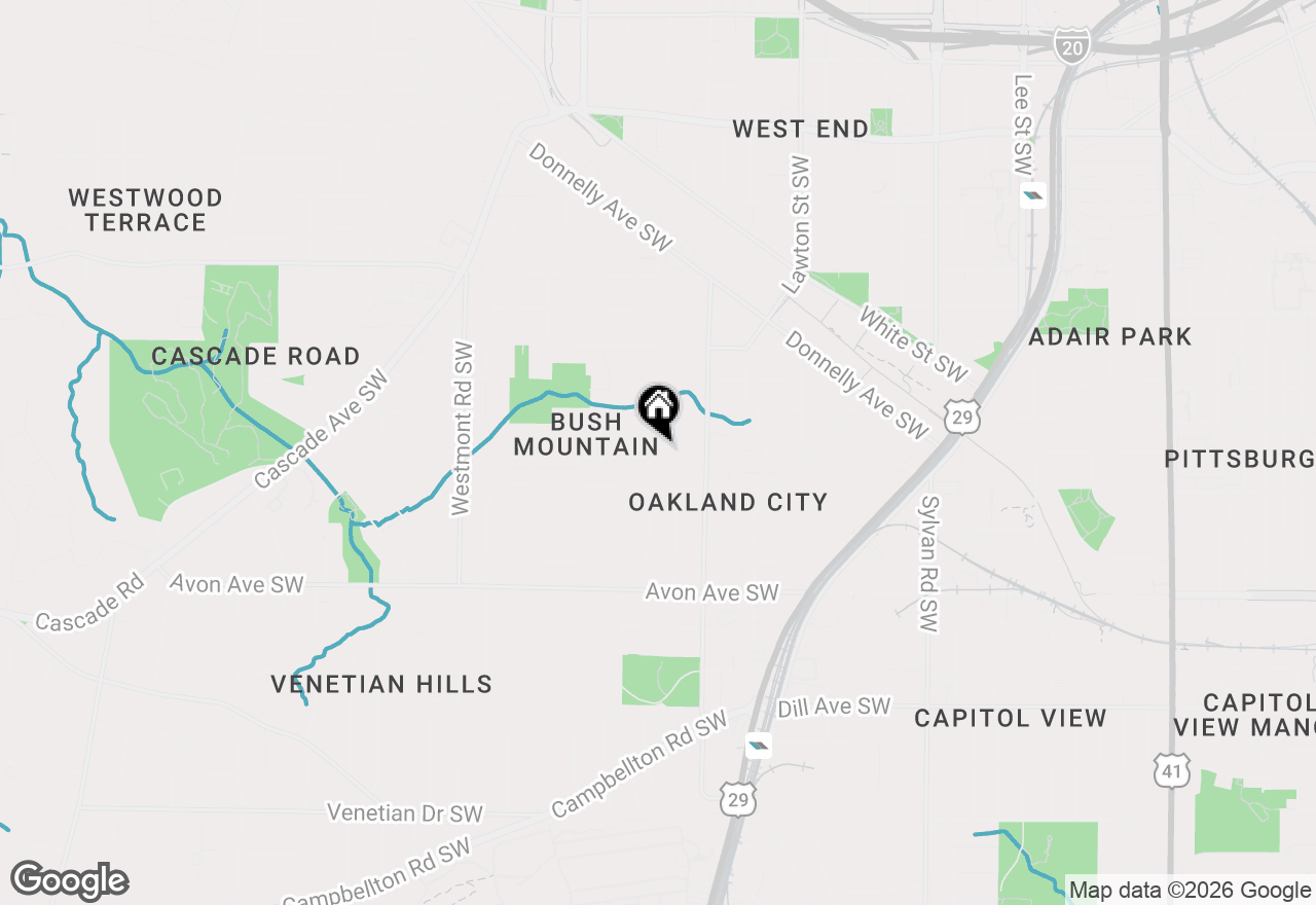 Map of 1268 Ladd Street Sw, Atlanta, GA 30310