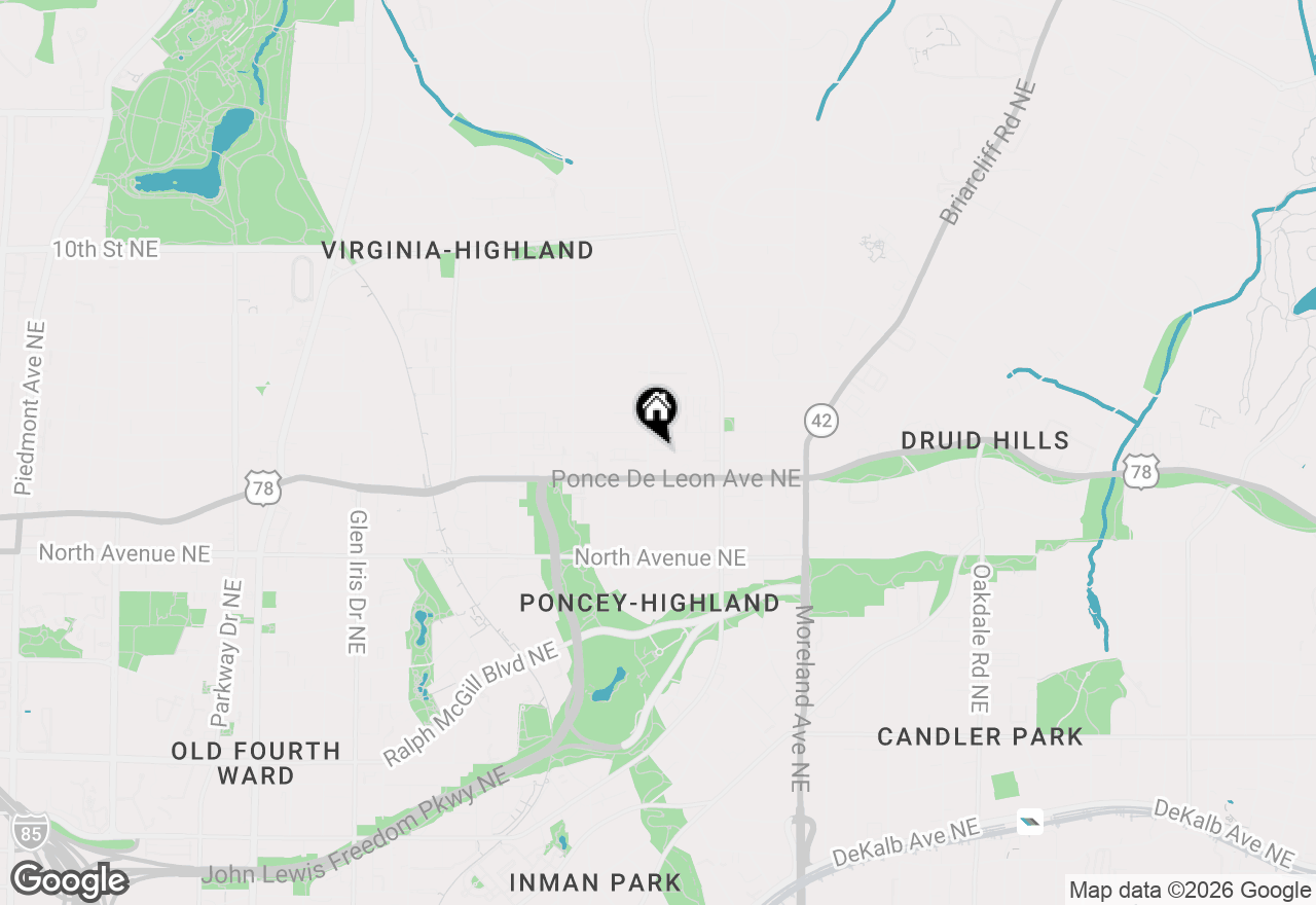 Map of 741 Frederica Street Ne #14, Atlanta, GA 30306