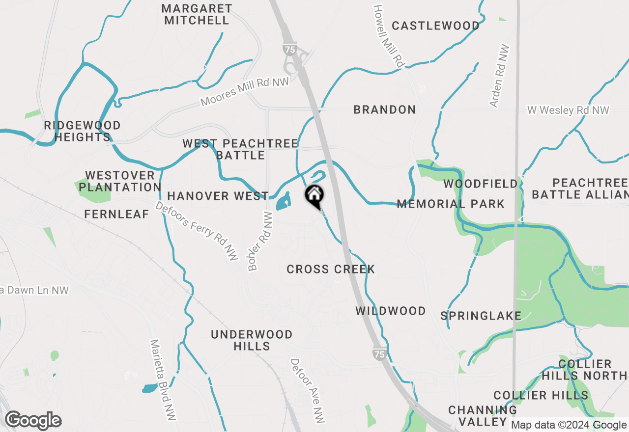 Map of 71 Chaumont Square Nw, Atlanta, GA 30327