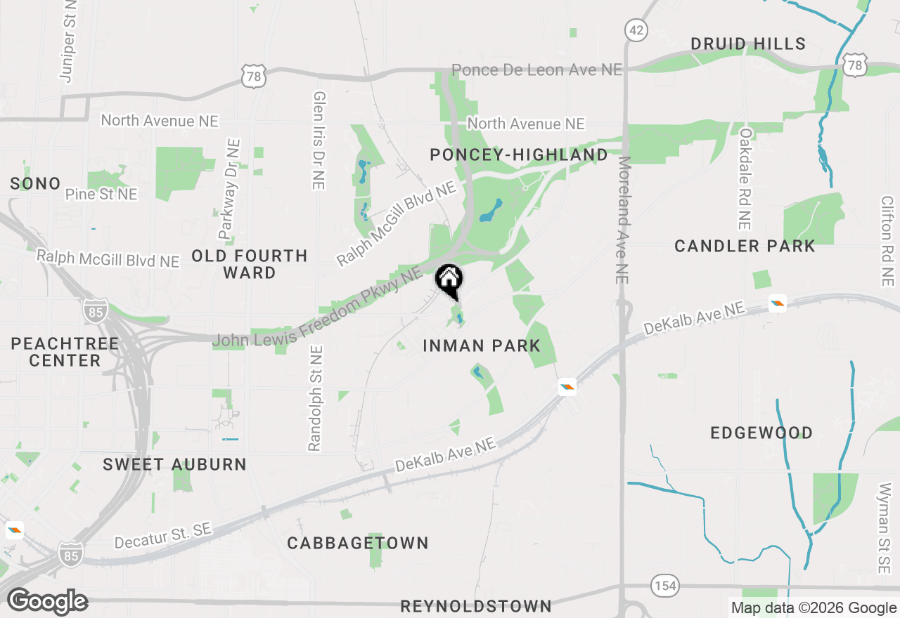 Map of 245 N Highland Avenue #411, Atlanta, GA 30307