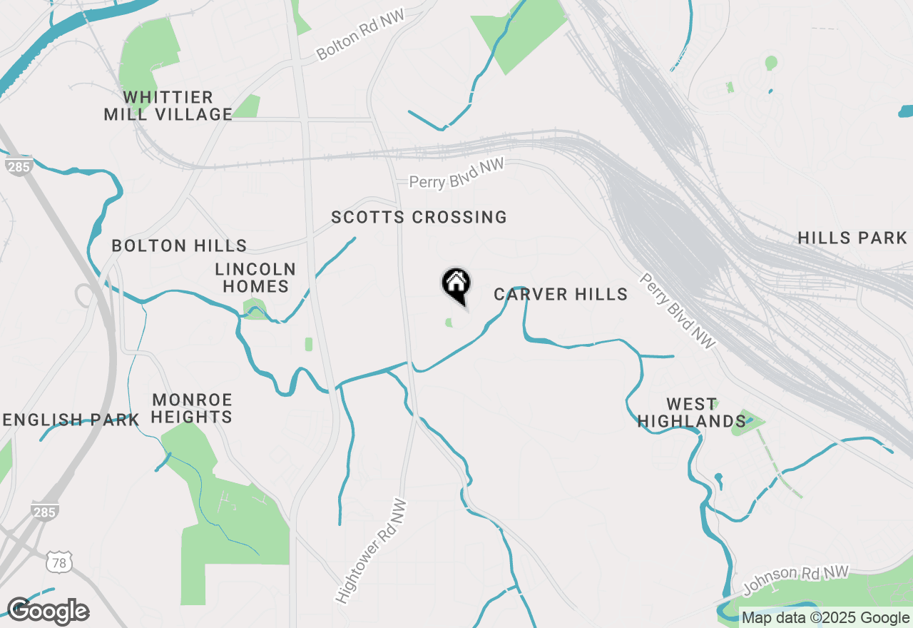 Map of 2526 Abner Place Nw, Atlanta, GA 30318