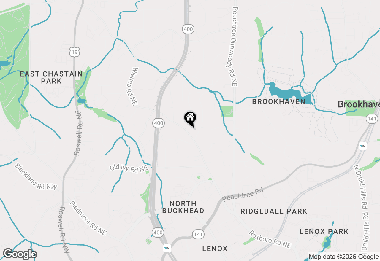 Map of 3911 Wieuca Road Ne, Atlanta, GA 30342