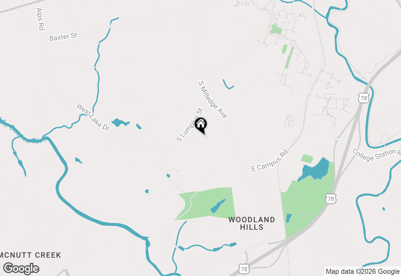 Map of 230 Milledge Terrace, Athens, GA 30606