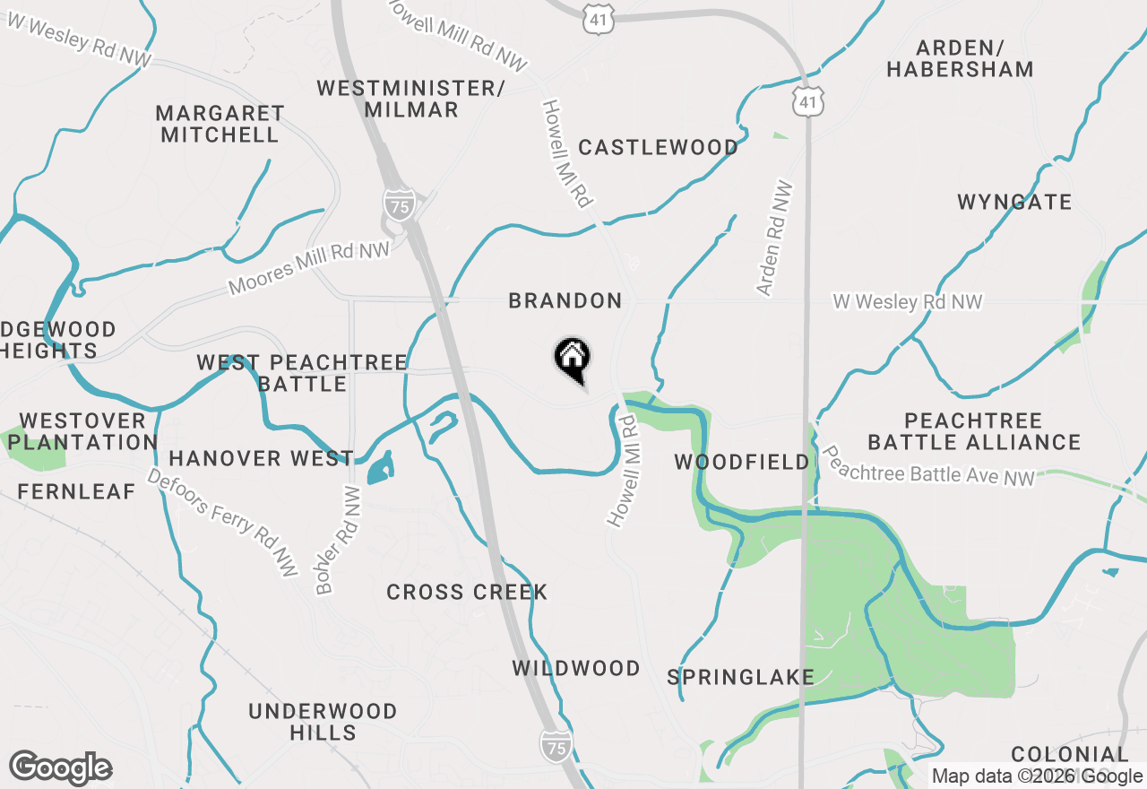 Map of 961 Peachtree Battle Avenue Nw, Atlanta, GA 30327