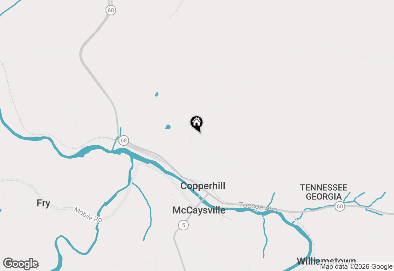 Map of 142 First Street, Copperhill, TN 37317
