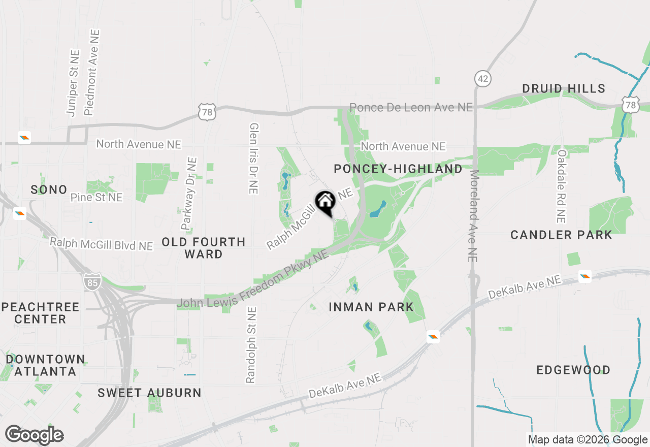 Map of 747 Ralph Mcgill Boulevard Ne #323, Atlanta, GA 30312