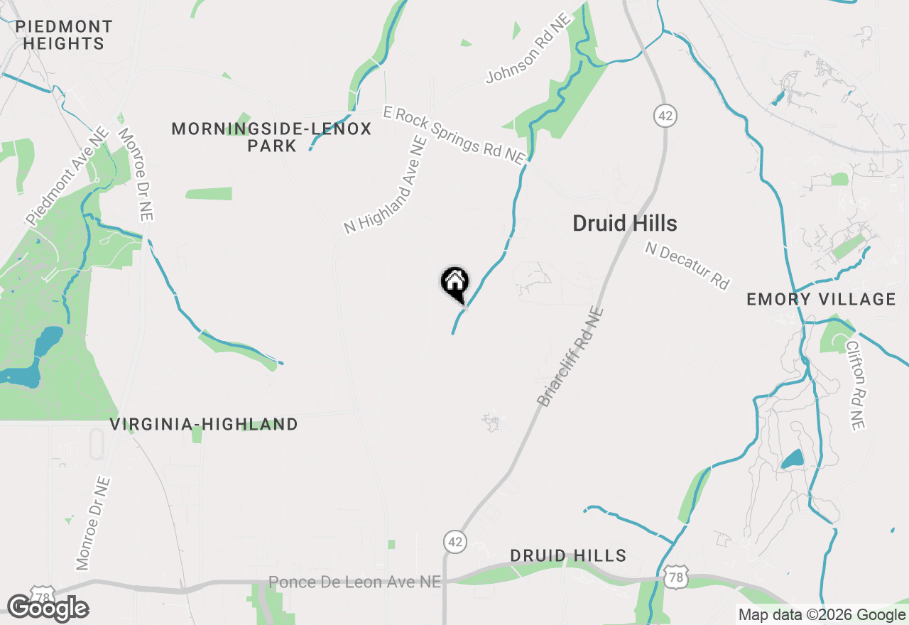 Map of 1177 Amsterdam Avenue Ne, Atlanta, GA 30306