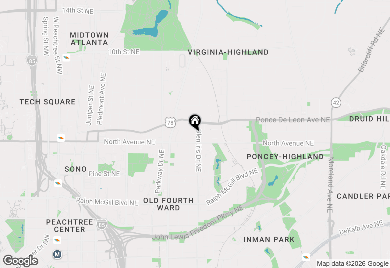 Map of 650 Glen Iris Drive Ne #25, Atlanta, GA 30308
