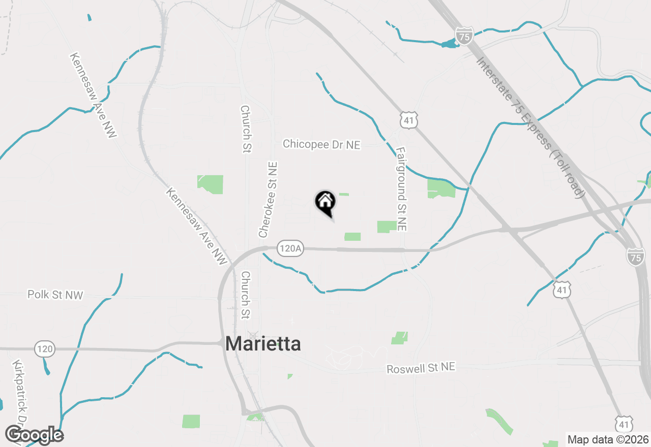 Map of 282 Avery Street Ne, Marietta, GA 30060