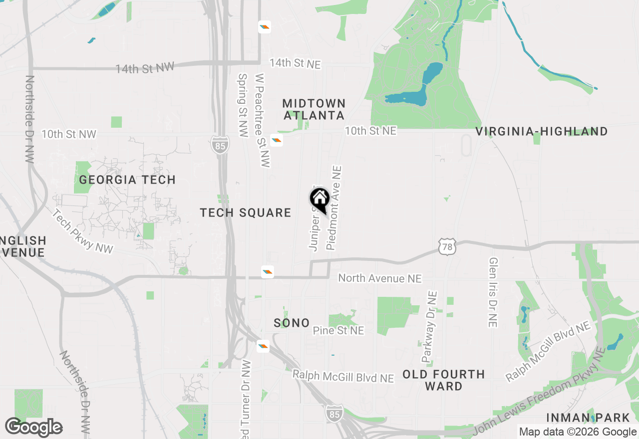 Map of 775 Juniper Street Ne #602, Atlanta, GA 30308