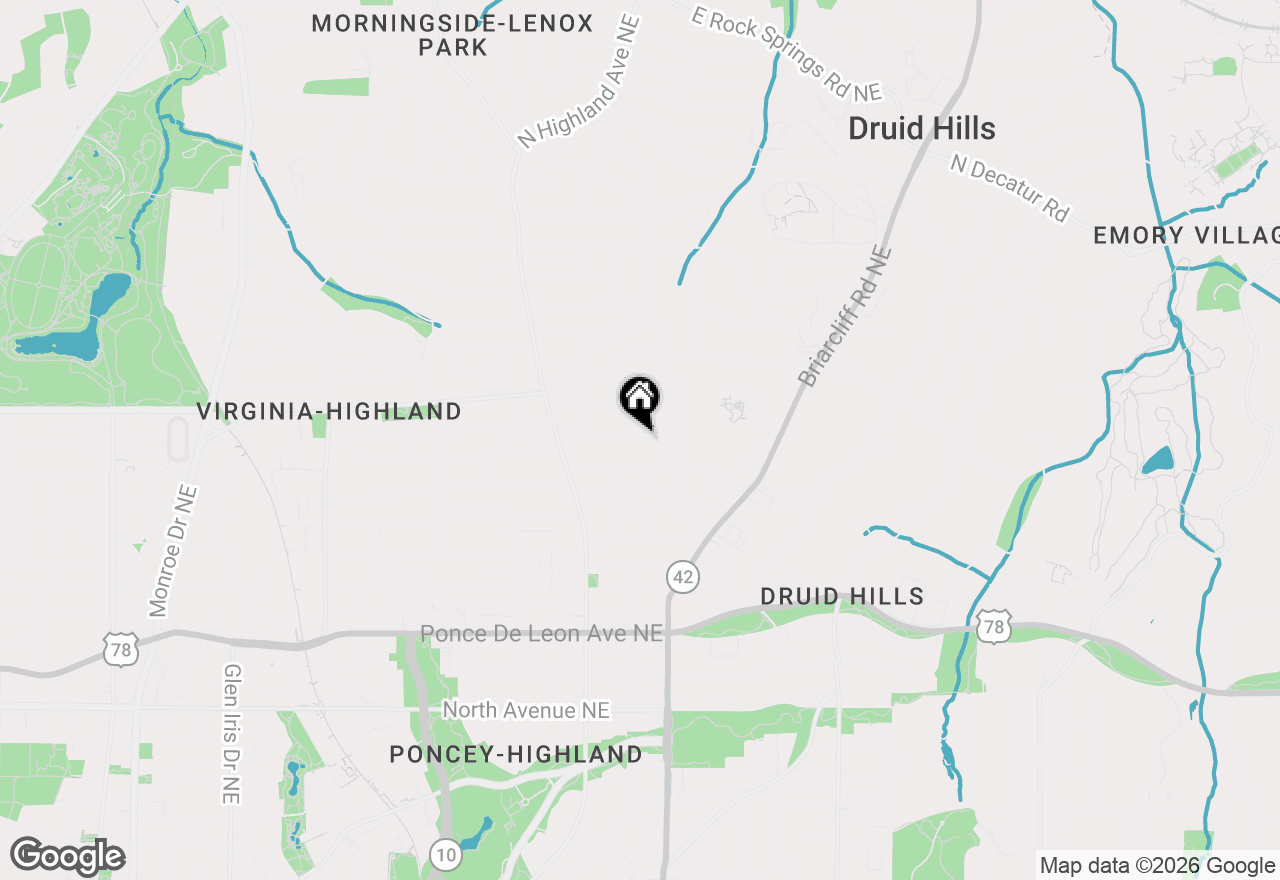 Map of 1133 Hudson Drive Ne, Atlanta, GA 30306