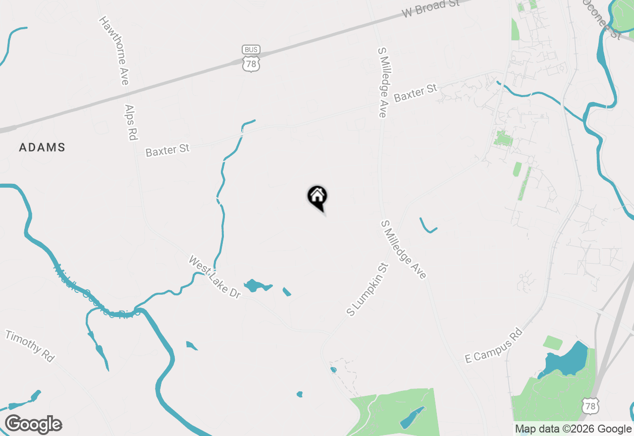 Map of 185 Oakland Way, Athens, GA 30606