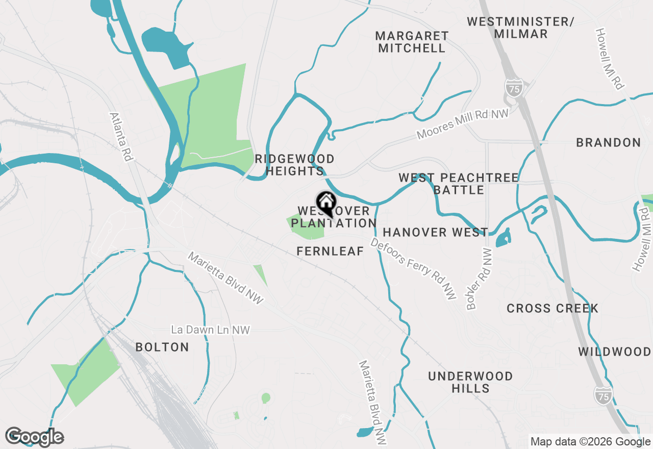 Map of 3 Valley Forge Place Nw, Atlanta, GA 30318
