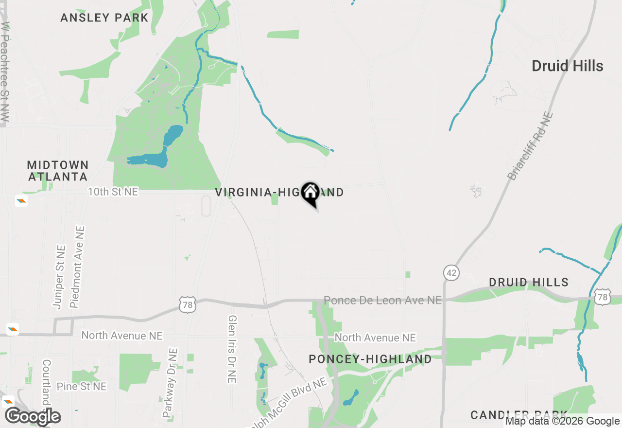 Map of 812 Adair Avenue Ne, Atlanta, GA 30306