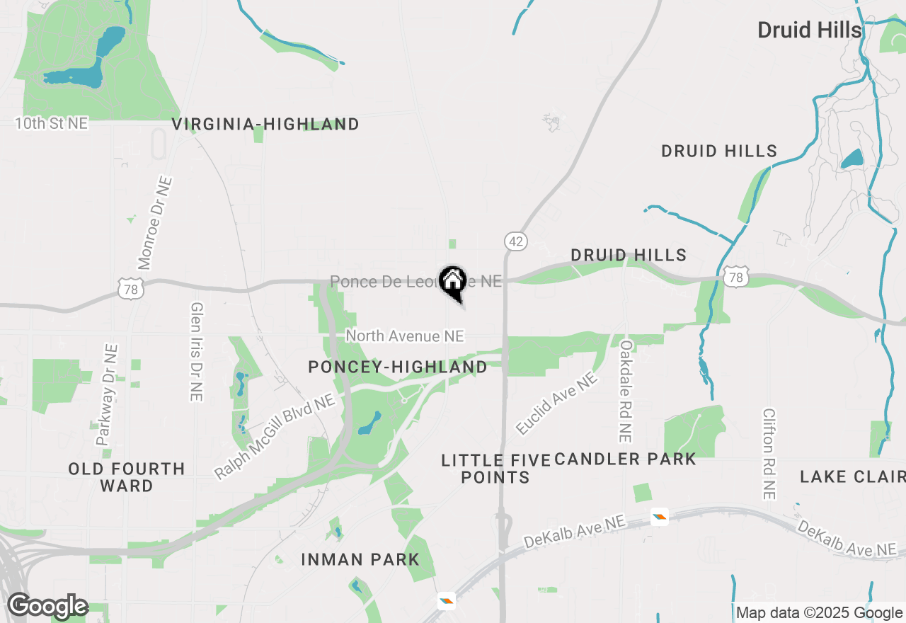 Map of 653 N Highland Avenue #5, Atlanta, GA 30306