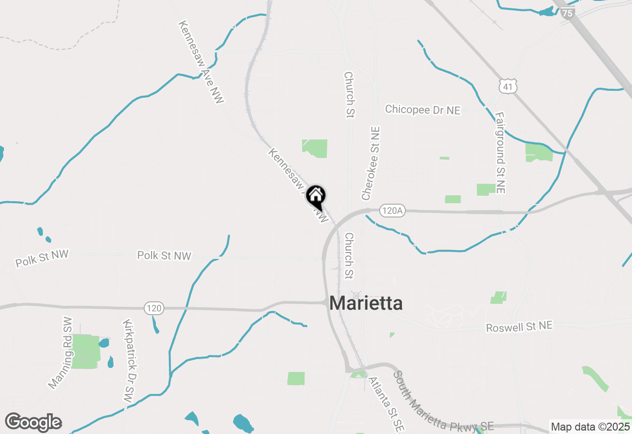 Map of 285 Kennesaw Avenue Nw, Marietta, GA 30060