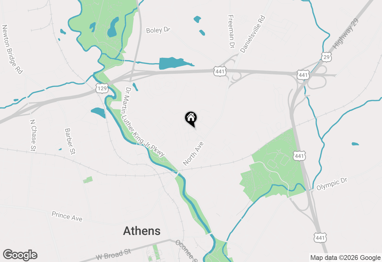 Map of 211 N Avenue #1233, Athens, GA 30602