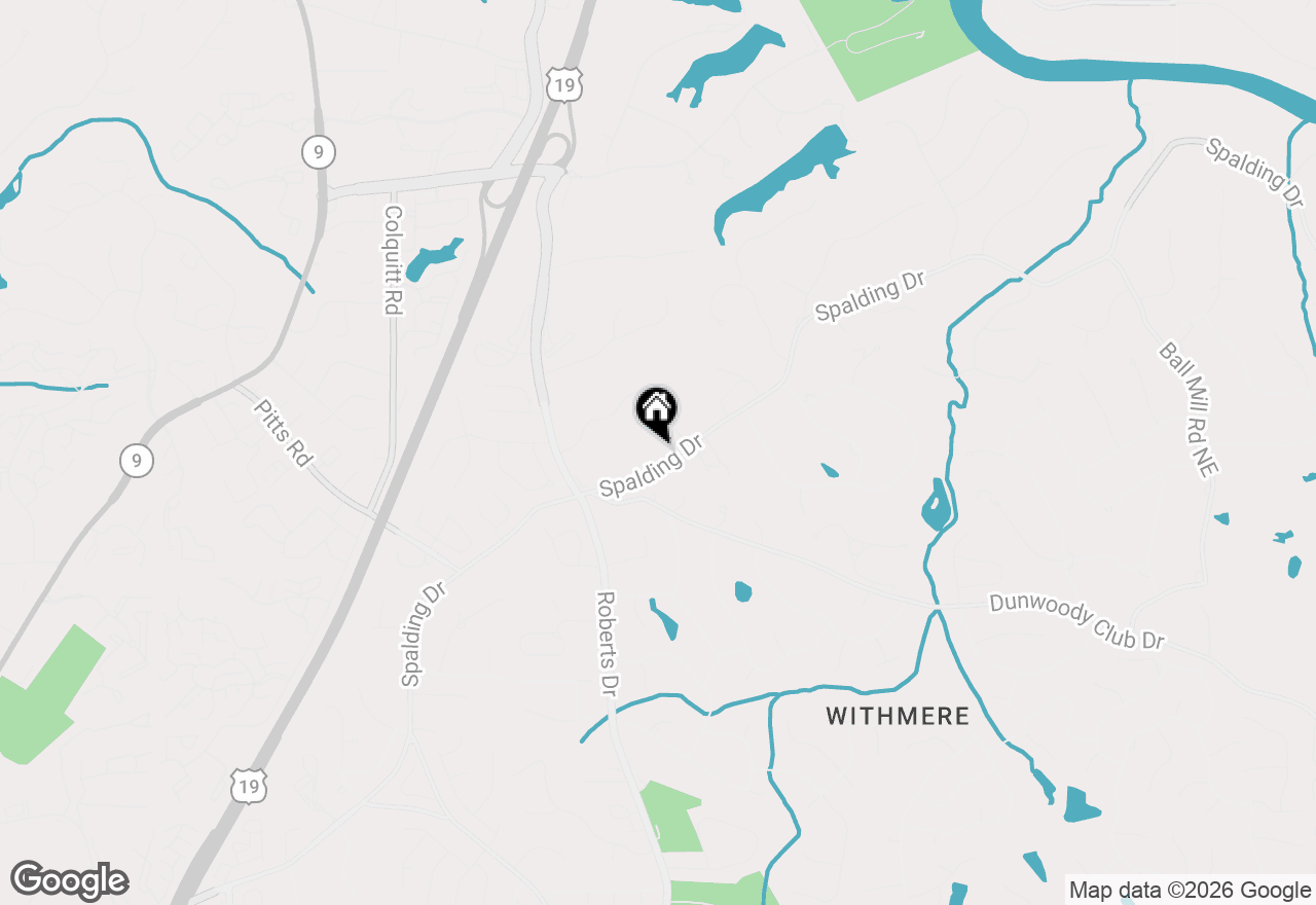 Map of 1494 Spalding Drive, Sandy Springs, GA 30350