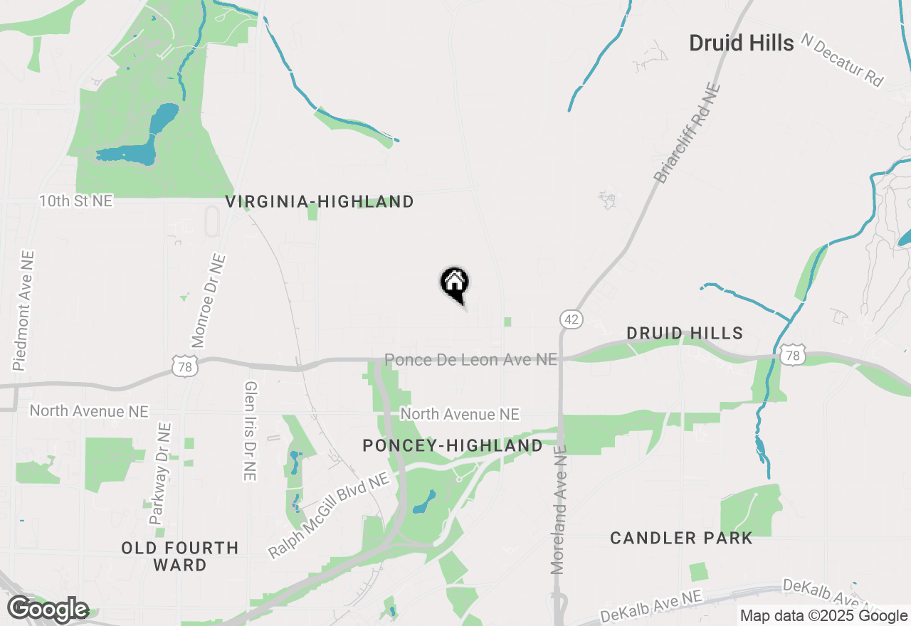 Map of 789 Frederica Street Ne #1, Atlanta, GA 30306