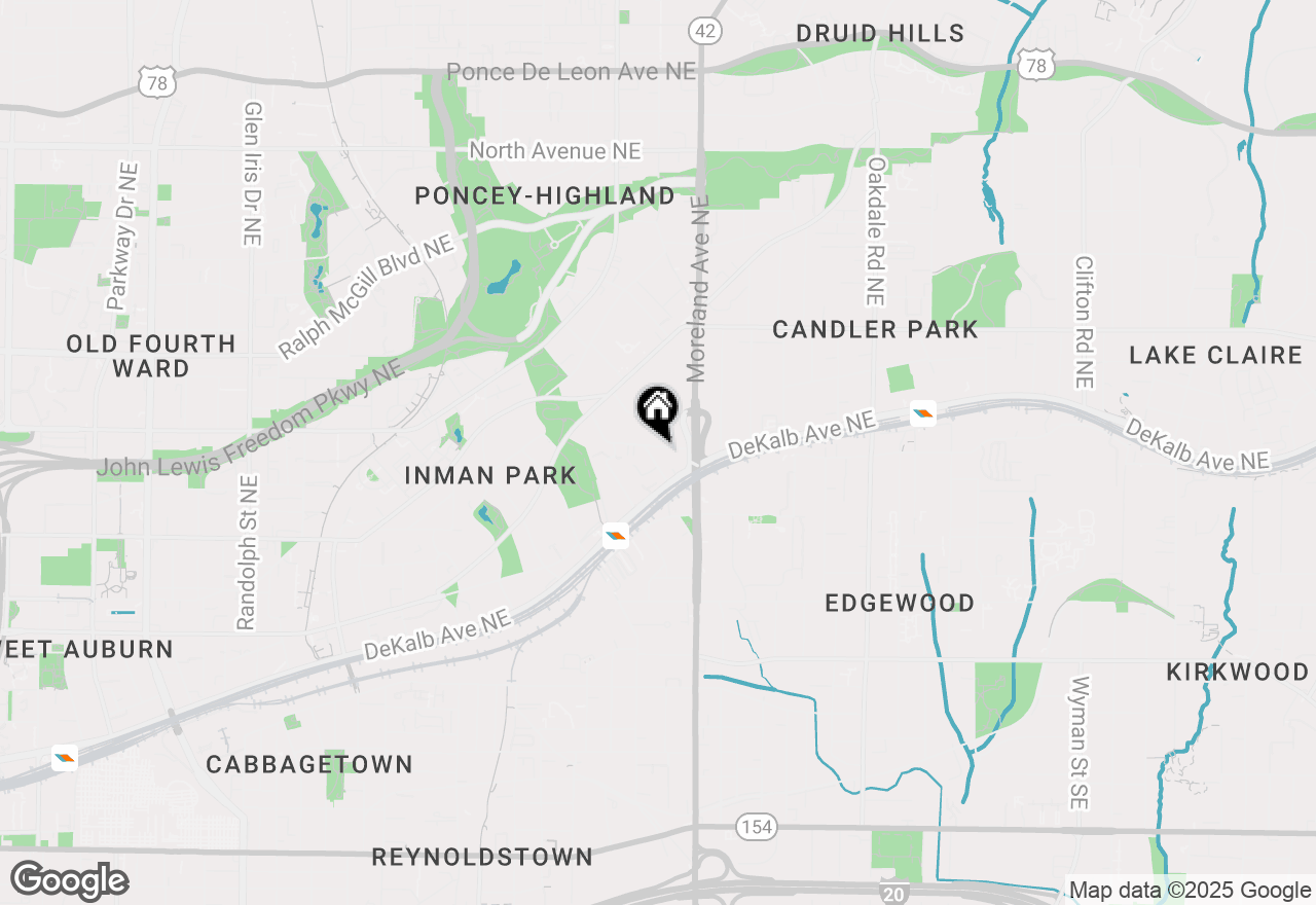 Map of 1129 Alta Ave Ne, Atlanta, GA 30307