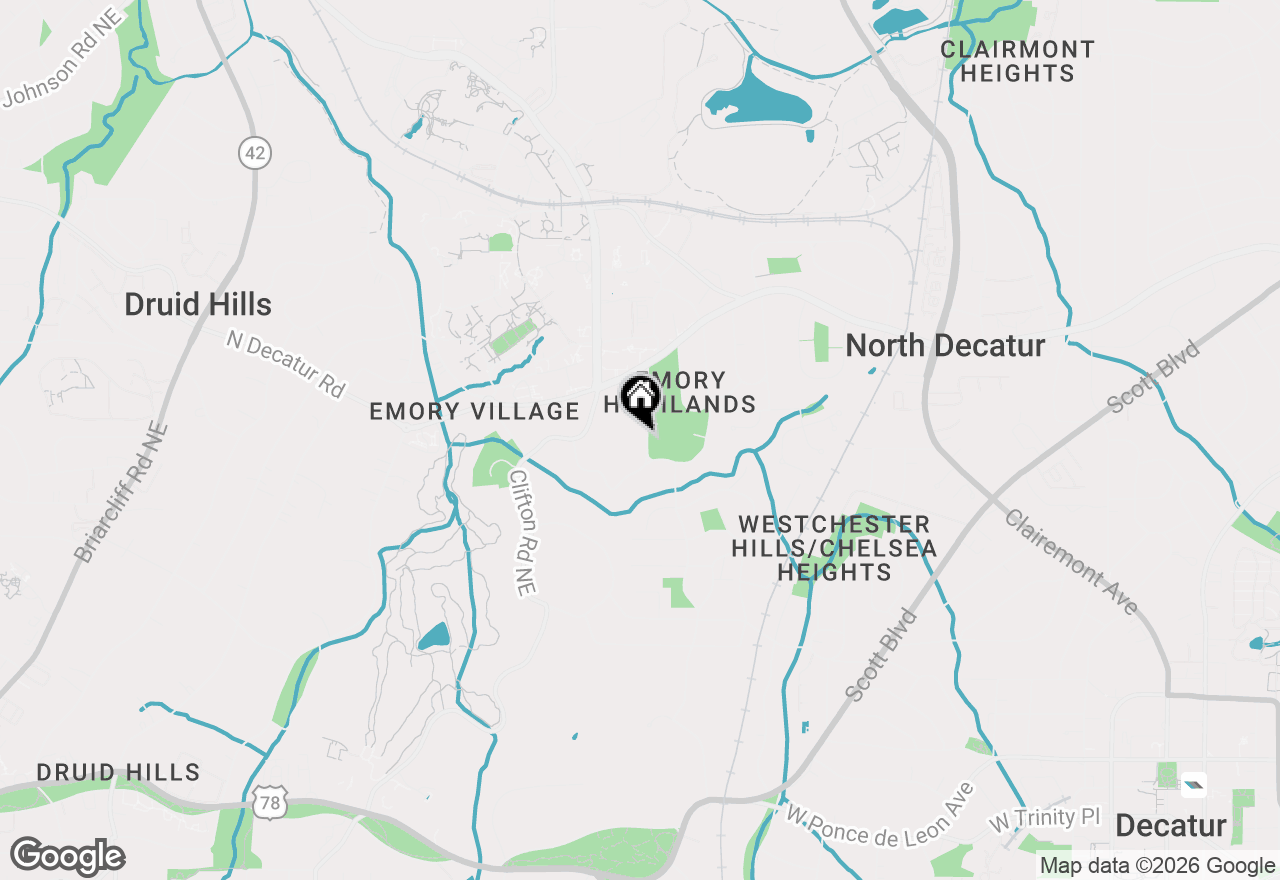 Map of 404 Emory Drive Ne, Atlanta, GA 30307