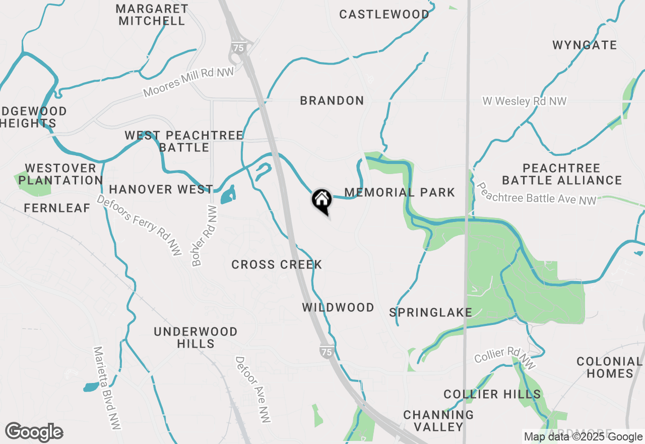 Map of 968 Dean Drive Nw, Atlanta, GA 30318