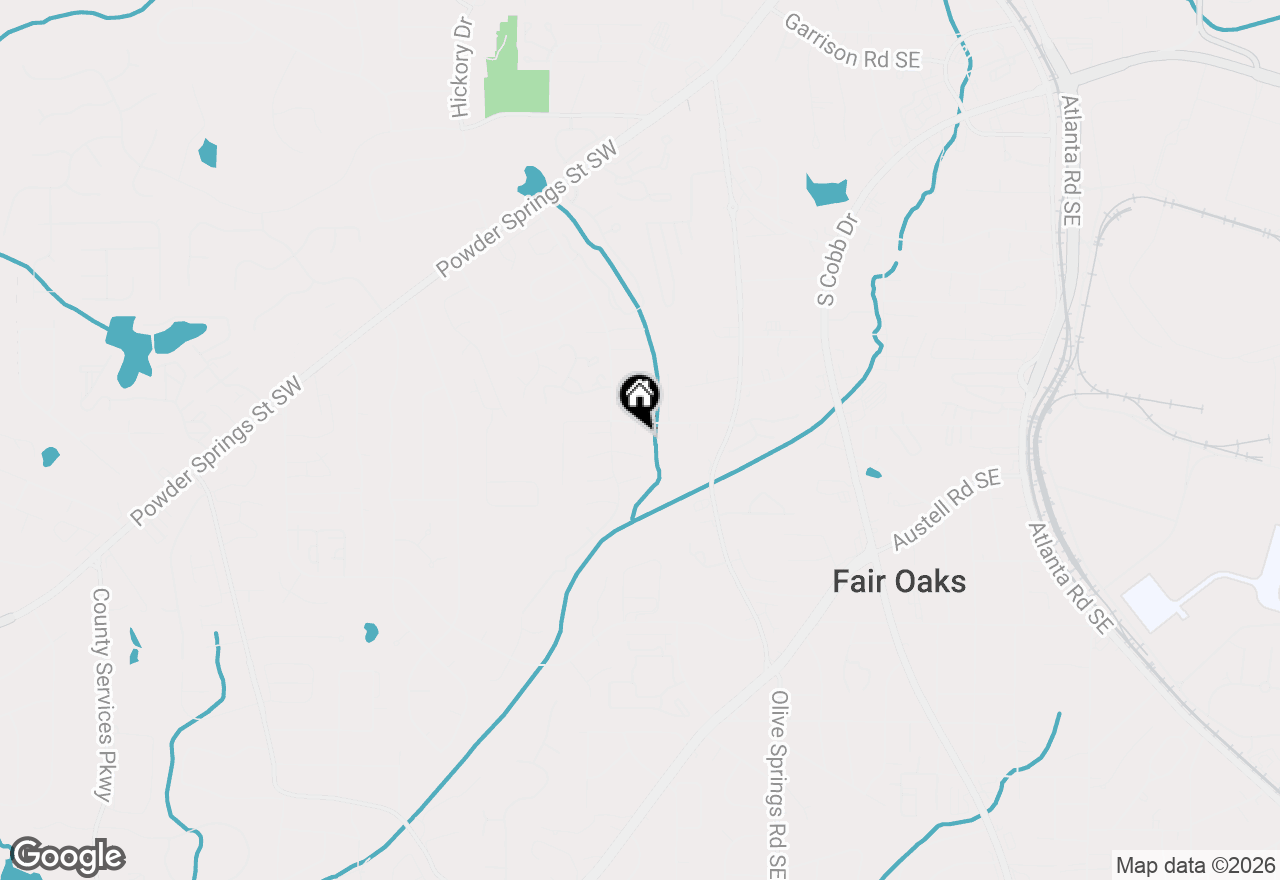 Map of 1221 Oak Forest Court Sw, Marietta, GA 30008