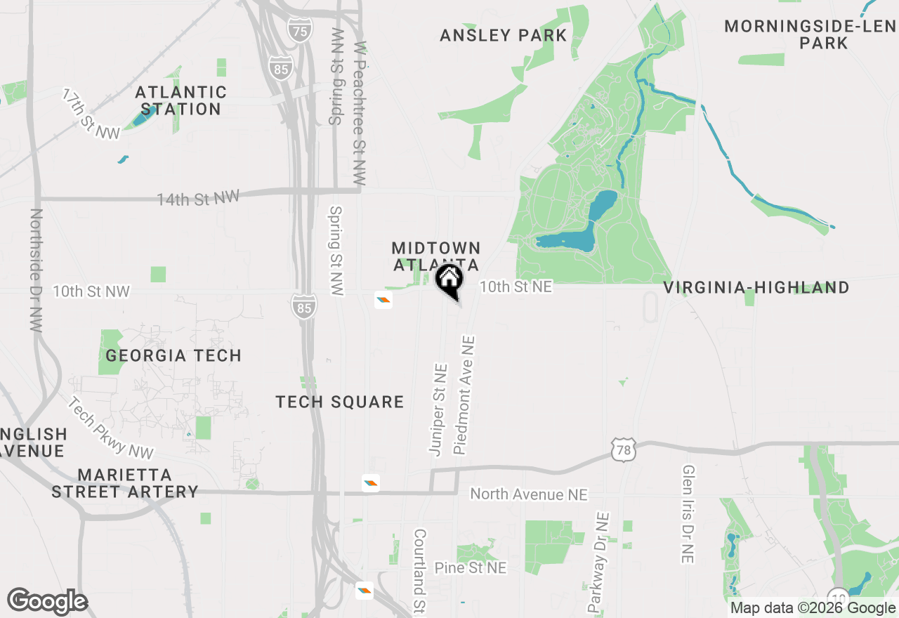 Map of 955 Juniper Street Ne #2317, Atlanta, GA 30309